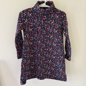 The Beaufort Bonnet Company Navy Floral Tatums Turtleneck Dress